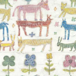 Lastenhuoneen tapetti Mindthegap Stacked Animals, 1.56x3m