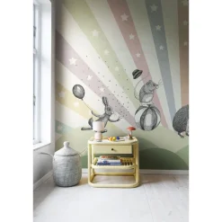 Lastenhuoneen tapetti Rebel Walls Circus Pastel, mittatilaus