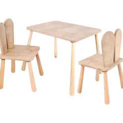 Lasten pöytä + 2 tuolia Linento Furniture BLTYZ-AKTV061-1, 45x60cm, ruskea