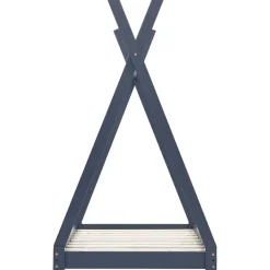 Lasten sängynrunko 70x140 cm harmaa täysi mänty