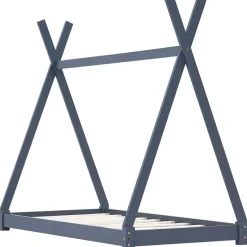 Lasten sängynrunko 80x160 cm harmaa täysi mänty