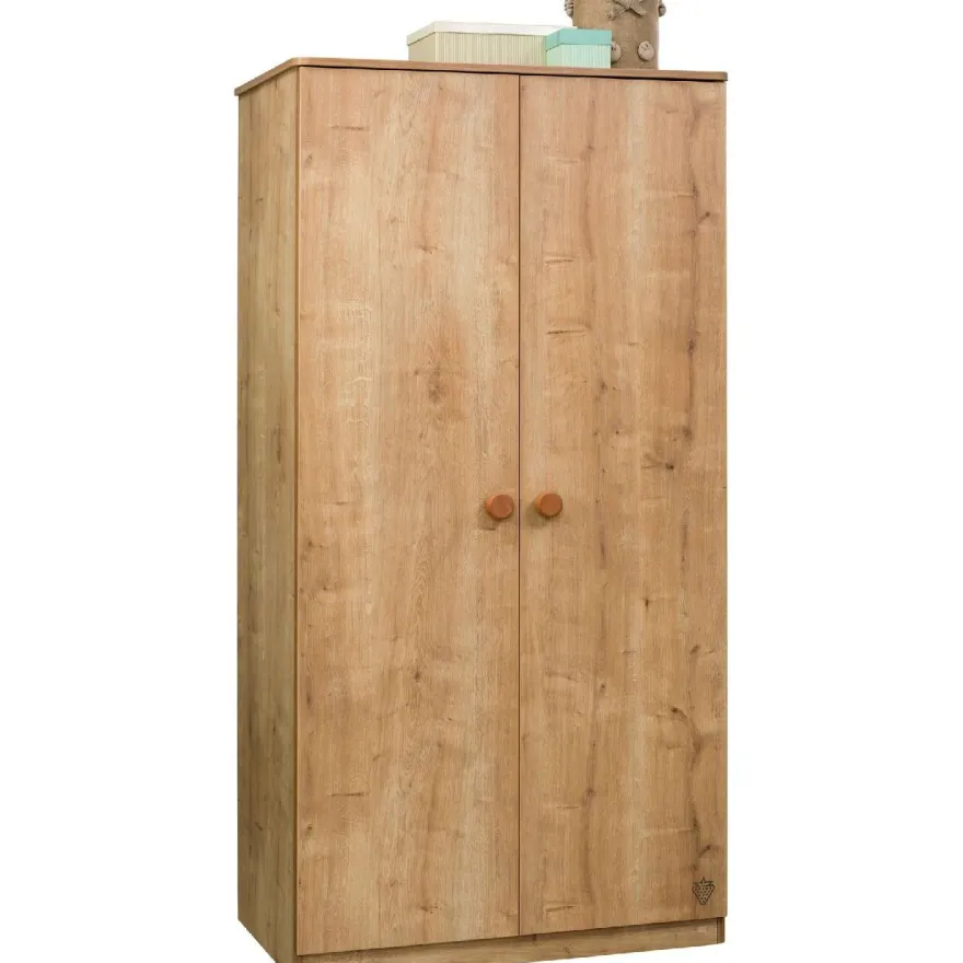 Lasten vaatekaappi Linento Furniture Mocha, 93cm, puukuvioitu