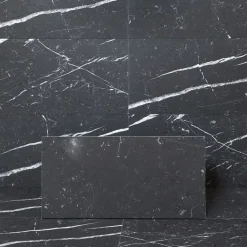 Lattialaatta Arredo Nero Marquina 30.5x61cm, himmeä, musta