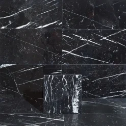 Lattialaatta Arredo Nero Marquina 30.5x30.5cm, kiillotettu, musta