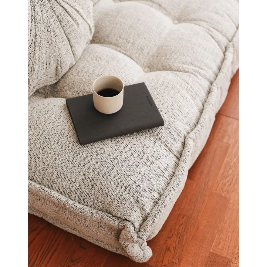 Lattiatyyny Linento Furniture Boho Dokuma, 68x180cm, harmaa