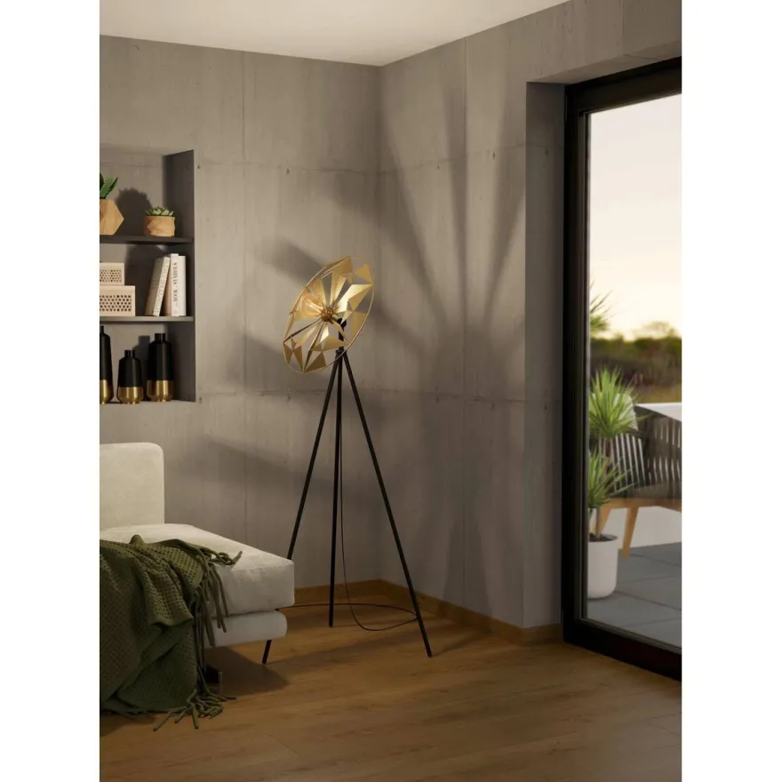Lattiavalaisin Eglo Castanuelo, 40W, 50x27x152cm, kulta/musta