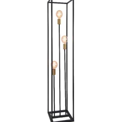 Lattiavalaisin FocusLight Svana 140cm, musta/messinki