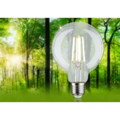 LED-filamenttilamppu Paulmann Eco-Line Globe, G95, E27, 840lm, 4W, 3000K, kirkas