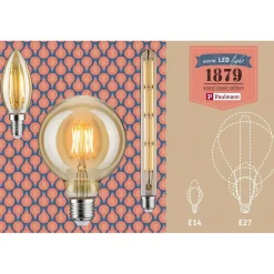 LED-filamenttilamppu Paulmann 1879 Edition BigDrop, E27, 400lm, 7W, 1800K, himmennettävä, kulta
