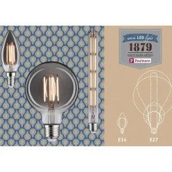LED-filamenttilamppu Paulmann 1879 Edition Tube, E14, 130lm, 4W, 1800K, himmennettävä, savulasi