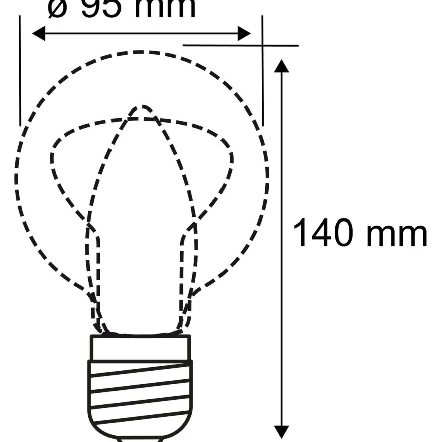 LED-filamenttilamppu Paulmann Globe, G95, E27, 1055lm, 9W, 2700K, himmennettävä, kirkas