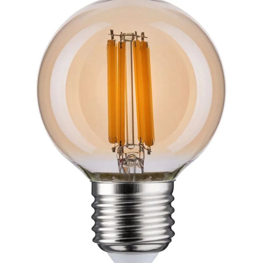 LED-filamenttilamppu Paulmann Globe, G60, E27, 780lm, 7W, 2700K, himmennettävä, kulta