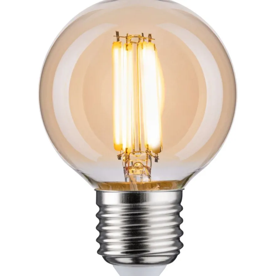 LED-filamenttilamppu Paulmann Globe, G60, E27, 780lm, 7W, 2700K, himmennettävä, kulta