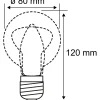 LED-filamenttilamppu Paulmann Globe, G80, E27, 470lm, 4.8W, 4000K, kirkas