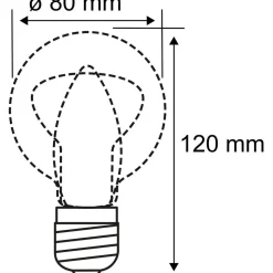 LED-filamenttilamppu Paulmann Globe, G80, E27, 470lm, 4.8W, 4000K, kirkas