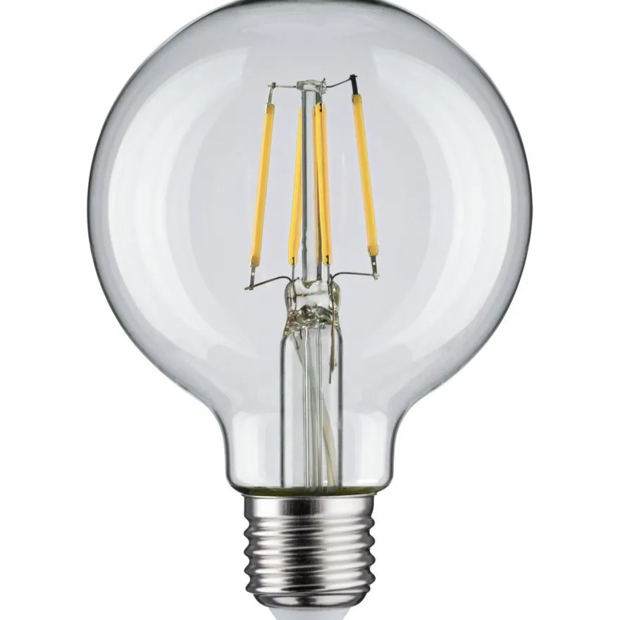 LED-filamenttilamppu Paulmann Globe, G80, E27, 470lm, 4.8W, 4000K, kirkas