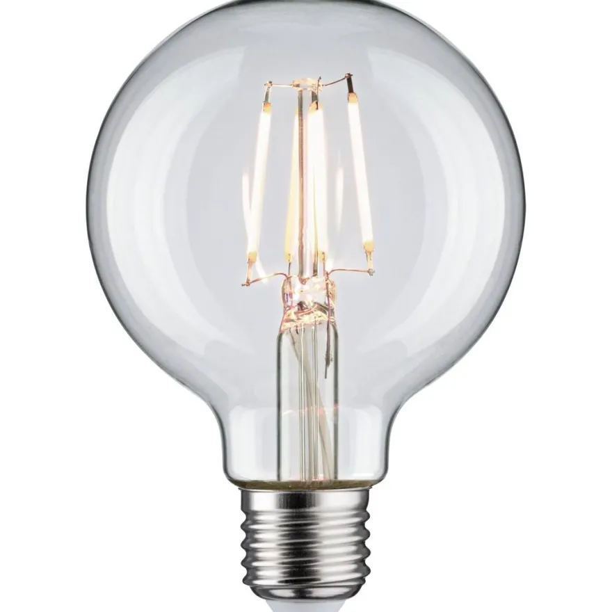LED-filamenttilamppu Paulmann Globe, G80, E27, 470lm, 4.8W, 4000K, kirkas