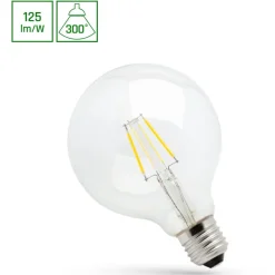 LED-globilamppu Spectrum E27 8W 230V 2700K kirkas