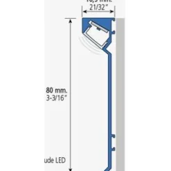 LED-jalkalistan päätypala Euroshrink F-320A, alumiini, mattahopea