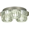 LED-kattovalaisin Aneta Lighting Sorrento, 3-osainen, IP44, kirkas/kromi