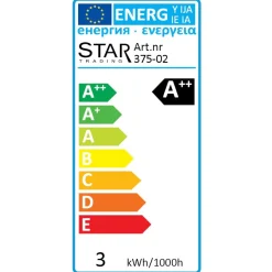 LED-kynttilälamppu Star Trading Illumination LED 375-02 Ø 35x98mm, E14, opaali, 3W, 2700K, 250lm