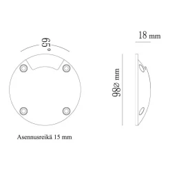 LED-laiturivalaisin FTLIGHT Marina I, 1.5W, 24V, IP67, musta alumiini, eri vaihtoehtoja