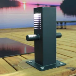 LED-laiturivalaisin Savorak, 27cm, rst, musta