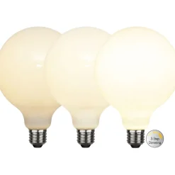LED-lamppu Star Trading Illumination LED 3-step click 375-87, Ø125x176mm, E27, opaali, 7.5W, 2700K, 80/400/800lm