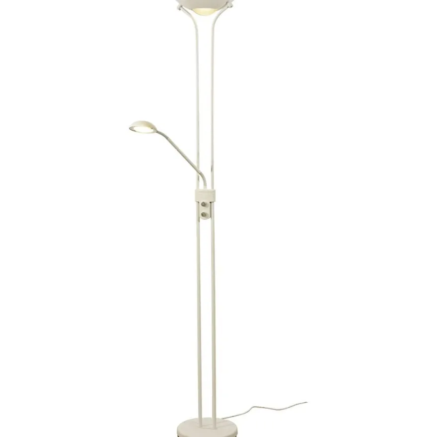 LED-lattiavalaisin Aneta Lighting Nice uplight, 3000K, valkoinen