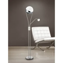 LED-lattiavalaisin Trio Chris, 300x1800 mm, kromi uplighter
