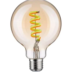 LED-älylamppu Paulmann Smart Home Zigbee 3.0 Globe, G95, E27, 470lm, 6.3W, RGBW+, filamentti, himmennettävä, kulta
