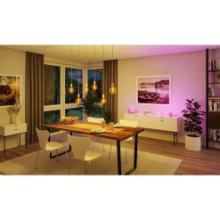 LED-älylamppu Paulmann Smart Home Zigbee 3.0, ST64, E27, 470lm, 6.3W, RGBW+, filamentti, himmennettävä, kulta, 3kpl
