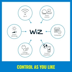 LED-älylamppu Wiz A60 Full Color, Wi-Fi, 60W, E27, RGB, 2kpl + kaukosäädin