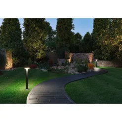 LED-pollarivalaisin Paulmann Plug & Shine Plate, Smart Home Zigbee 3.0, IP44, RGBW+, 5W, antrasiitti