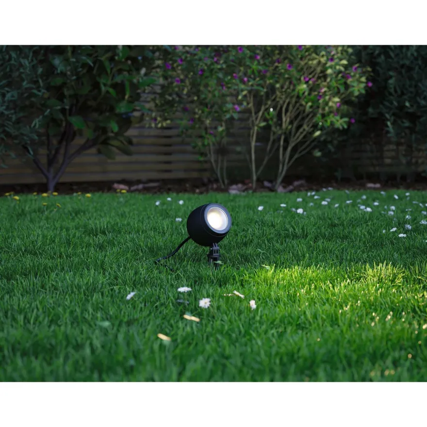 LED-puutarhaspotti Paulmann Kikolo, Smart Home Zigbee 3.0, IP65, 90mm, säädettävä värilämpötila, antrasiitti