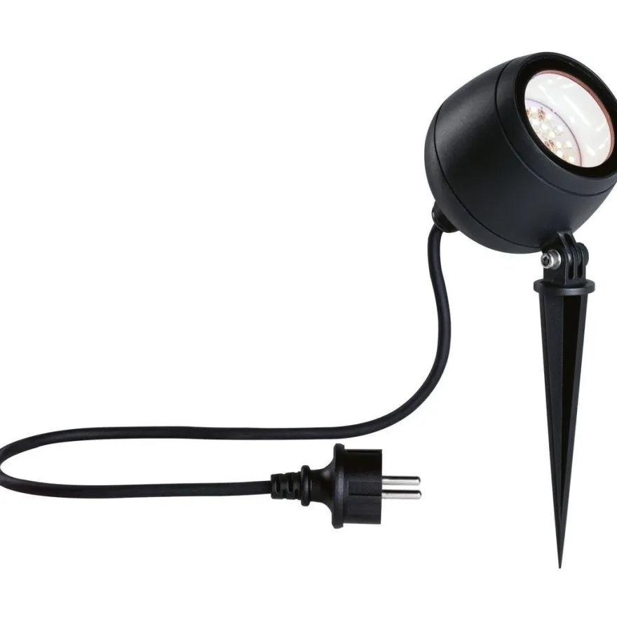 LED-puutarhaspotti Paulmann Kikolo, Smart Home Zigbee 3.0, IP65, 90mm, säädettävä värilämpötila, antrasiitti