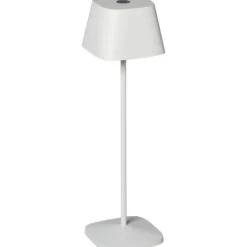 LED-pöytävalaisin Konstsmide Capri, ladattava, valkoinen