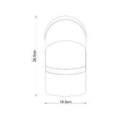 LED-pöytävalaisin Lucide Joe, Ø14.5x26.5cm, 3W, himmennettävä, valkoinen