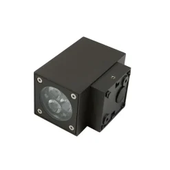 LED-seinävalaisin FTLIGHT Style Square, 2x3W, IP54, 4000K, grafiitinharmaa