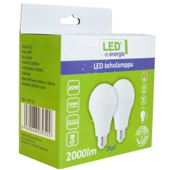 LED-teholamppu LED Energie, A67/E27, 20W, 2000lm, 4000K, 2kpl