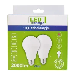 LED-teholamppu LED Energie, A67/E27, 20W, 2000lm, 4000K, 2kpl