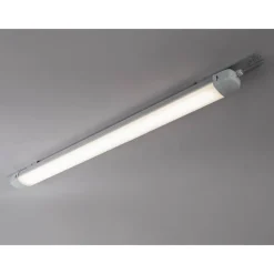 LED-teollisuusvalaisin Hide-a-lite Liteline 1500 S, tunnistimella, IP65, vaaleanharmaa