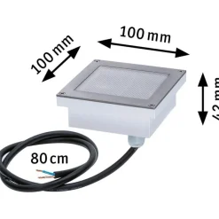 LED-terassivalaisin Paulmann Brick, Smart Home Zigbee 3.0, IP67, 10x10cm, säädettävä värilämpötila, rst