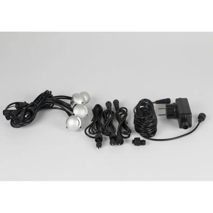 LED-terassivalaisinsarja Hide-a-lite Steplight Garden Kit alumiini 3000K