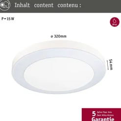 LED-ulkoseinävalaisin liike- ja hämärätunnistimella Paulmann Circula, IP44, 3000K, korroosionkestävä, valkoinen
