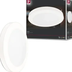 LED-ulkoseinävalaisin liike- ja hämärätunnistimella Paulmann Circula, IP44, 3000K, korroosionkestävä, valkoinen