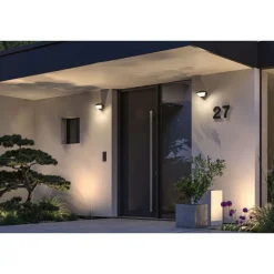 LED-ulkoseinävalaisin Paulmann Skyla Smart Home Zigbee 3.0 226x164mm 2200K-3000K 10W 840lm hämäräohjattu liiketunnistin IR antrasiitti