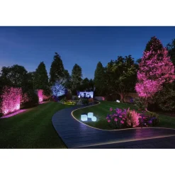 LED-ulkovalaisin Paulmann Plug & Shine Globe, Smart Home Zigbee 3.0, IP65, RGBW+, valkoinen