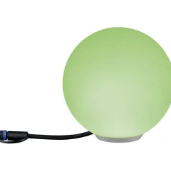 LED-ulkovalaisin Paulmann Plug & Shine Globe, Smart Home Zigbee 3.0, IP65, RGBW+, valkoinen