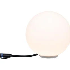 LED-ulkovalaisin Paulmann Plug & Shine Globe, Smart Home Zigbee 3.0, IP65, RGBW+, valkoinen